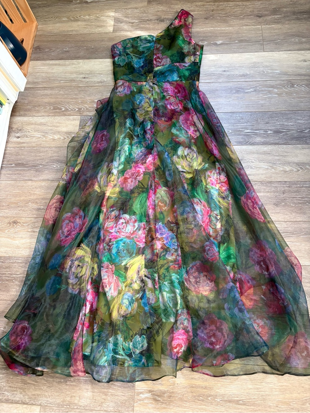 One-Shoulder Floral Gown - Picture 3 of 5